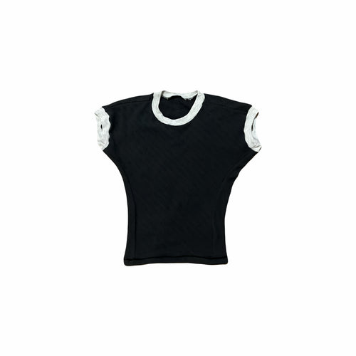 CONTRAST KNIT TOP